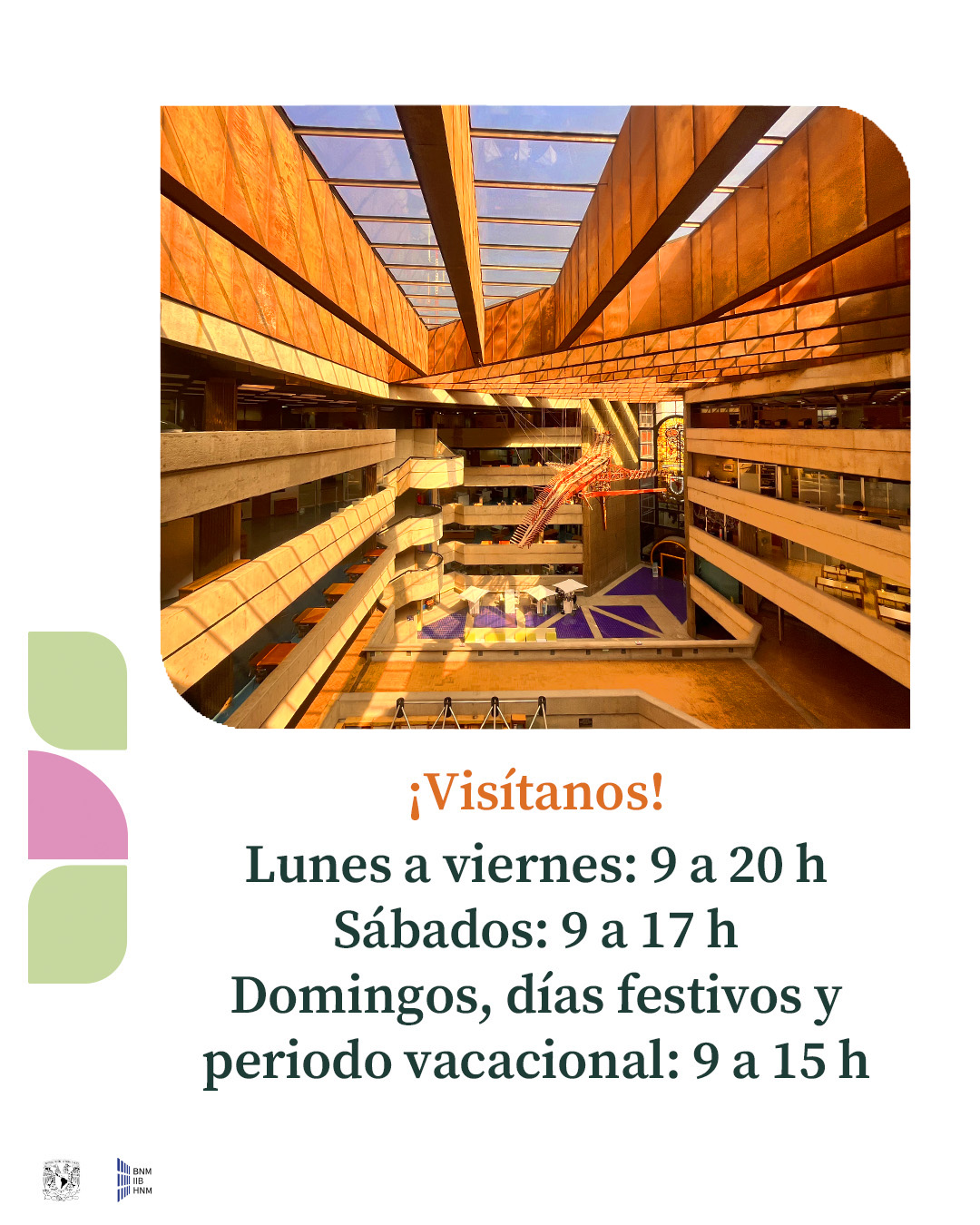 📚🤗📰 ¡Visítanos también los fines de semana!😉 En la #BibliotecaNacionalDeMéxico y....